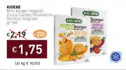 Prezzemolo e Vitale KIOENE Mini Burger Vegetali Zucca/Carote/Rosmarino Verdure Grigliate offerta