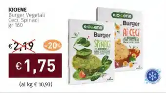 Prezzemolo e Vitale KIOENE Burger Vegetali Ceci, Spinaci offerta