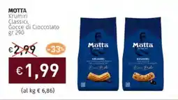 Prezzemolo e Vitale MOTTA Krumiri Classici, Gocce di Cioccolato offerta