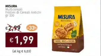 Prezzemolo e Vitale MISURA Multicereali Frollini di Cereali Antichi offerta