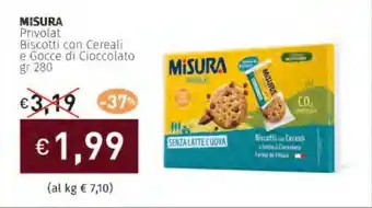 Prezzemolo e Vitale MISURA Privolat Biscotti con Cereali e Gocce di Cioccolato offerta