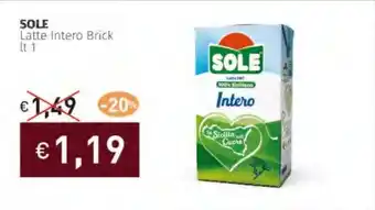 Prezzemolo e Vitale SOLE Latte Intero Brick offerta