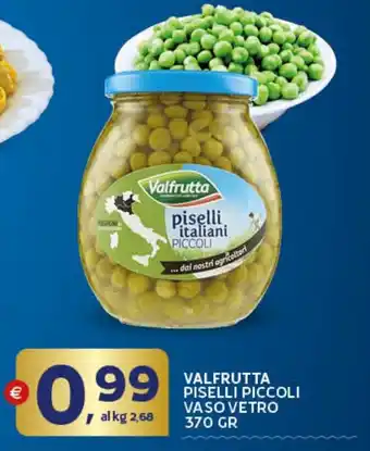 Extra Supermercati Valfrutta piselli piccoli vaso vetro offerta