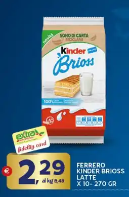 Extra Supermercati Ferrero kinder brioss latte offerta