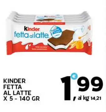 Extra Supermercati Kinder fetta al latte offerta