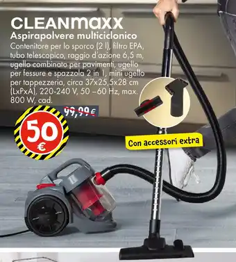 Tedi CLEANMaxx Aspirapolvere multiciclonico offerta