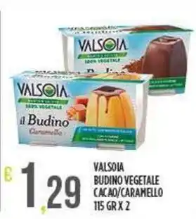 Netto Supermercati VALSOIA budino vegetale cacao/caramello offerta