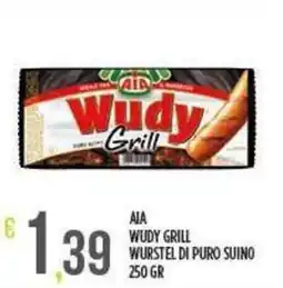 Netto Supermercati AIA Wudy grill wurstel di puro suino offerta