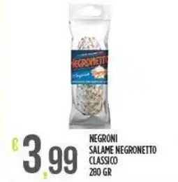 Netto Supermercati NEGRONI salame negronetto classico offerta