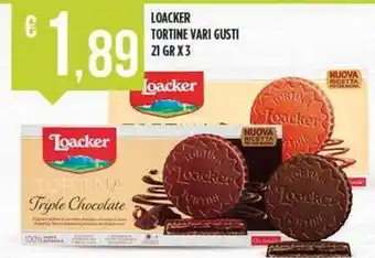 Netto Supermercati LOACKER Tortine vari gusti offerta