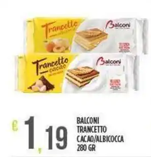 Netto Supermercati BALCONI trancetto cacao/albicocca offerta