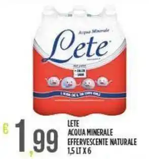 Netto Supermercati LETE Acqua minerale effervescente naturale offerta