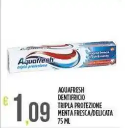 Netto Supermercati AQUAFRESH Dentifricio tripla protezione menta fresca/delicata offerta