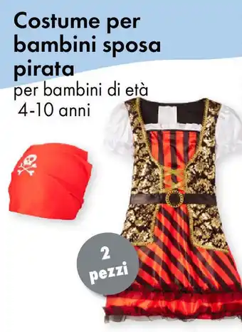 Tedi Costume per bambini sposa pirata offerta