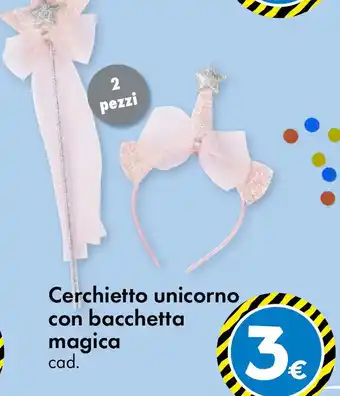 Tedi Cerchietto unicorno con bacchetta magica offerta