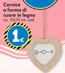 Tedi Cornice a forma di cuore in legno offerta