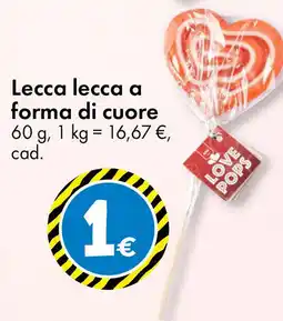 Tedi Lecca lecca a forma di cuore offerta