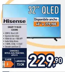 Unieuro HISENSE Smart tv qled 32a5nq offerta