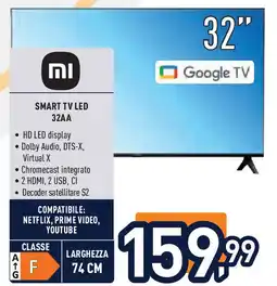 Unieuro mi Smart tv led 32aa offerta