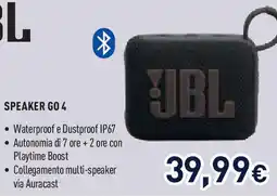 Unieuro JBL Speaker go 4 offerta