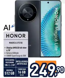 Unieuro HONOR Magic6 lite 5g offerta