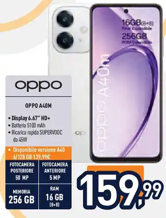 Unieuro OPPO A40m offerta