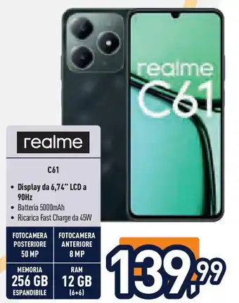 Unieuro REALME C61 offerta