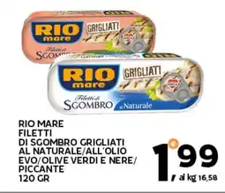 Extra Supermercati Rio mare filetti di sgombro grigliati al naturale/all'olio evo/olive verdi e nere/ piccante offerta