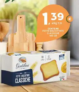 Extra Supermercati Gentilini fette biscottate classiche offerta