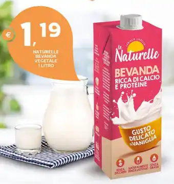 Extra Supermercati Naturelle bevanda vegetale offerta