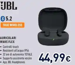 Unieuro JBL Auricolari wave flex offerta