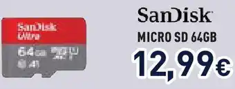 Unieuro SanDisk Micro sd 64gb offerta