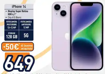 Unieuro iPhone 14 offerta