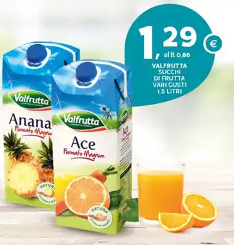 Extra Supermercati Valfrutta succhi di frutta vari gusti offerta