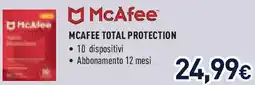 Unieuro MCAFEE Total protection offerta