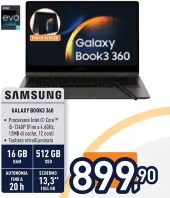 Unieuro SAMSUNG Galaxy book3 360 offerta