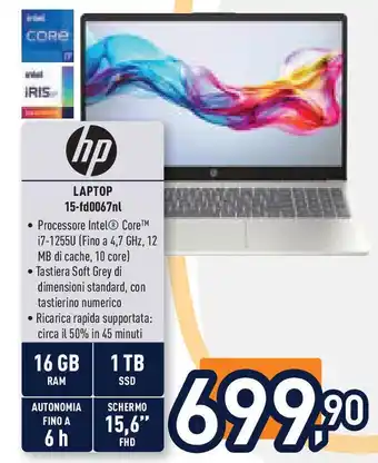 Unieuro HP Laptop 15-fd0067nl offerta