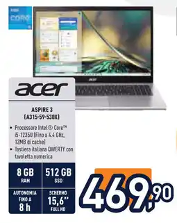 Unieuro ACER Aspire 3 (a315-59-530x) offerta