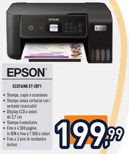 Unieuro EPSON Ecotank et-2871 offerta