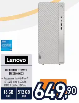 Unieuro LENOVO Ideacentre tower (90x2001kix) offerta