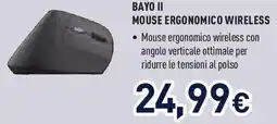 Unieuro TRUST Bayo ii mouse ergonomico wireless offerta