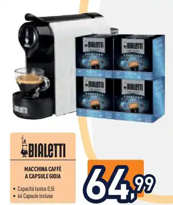 Unieuro BIALETTI Macchina caffè a capsule gioia offerta