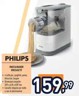 Unieuro PHILIPS Pasta maker hr2345/19 offerta