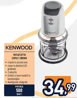 Unieuro KENWOOD Tritatutto chp61.100wh offerta