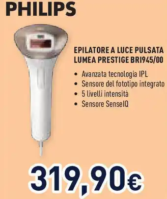 Unieuro PHILIPS Epilatore a luce pulsata lumea prestige bri945/00 offerta