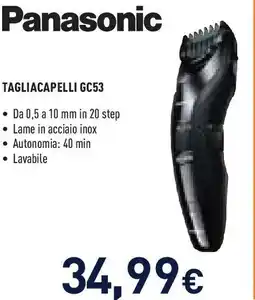 Unieuro PANASONIC Tagliacapelli gc53 offerta