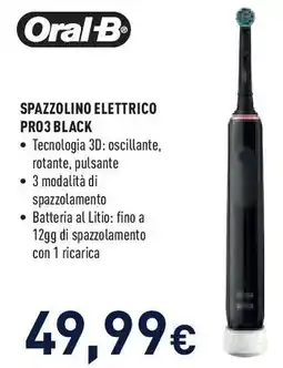 Unieuro ORAL-B Spazzolino elettrico pro3 black offerta