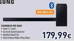 Unieuro SAMSUNG Soundbar hw-b650 offerta