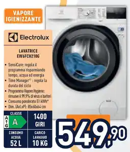 Unieuro ELECTROLUX Lavatrice ew6fch210g offerta