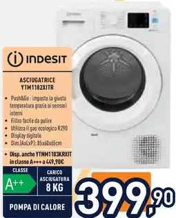 Unieuro INDESIT Asciugatrice ytm1182xitr offerta